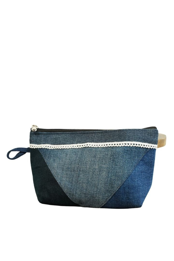 Assorted Denim Utility Pouches by Bunko Junko: Upcycled denim pouches, perfect for organizing small essentials.