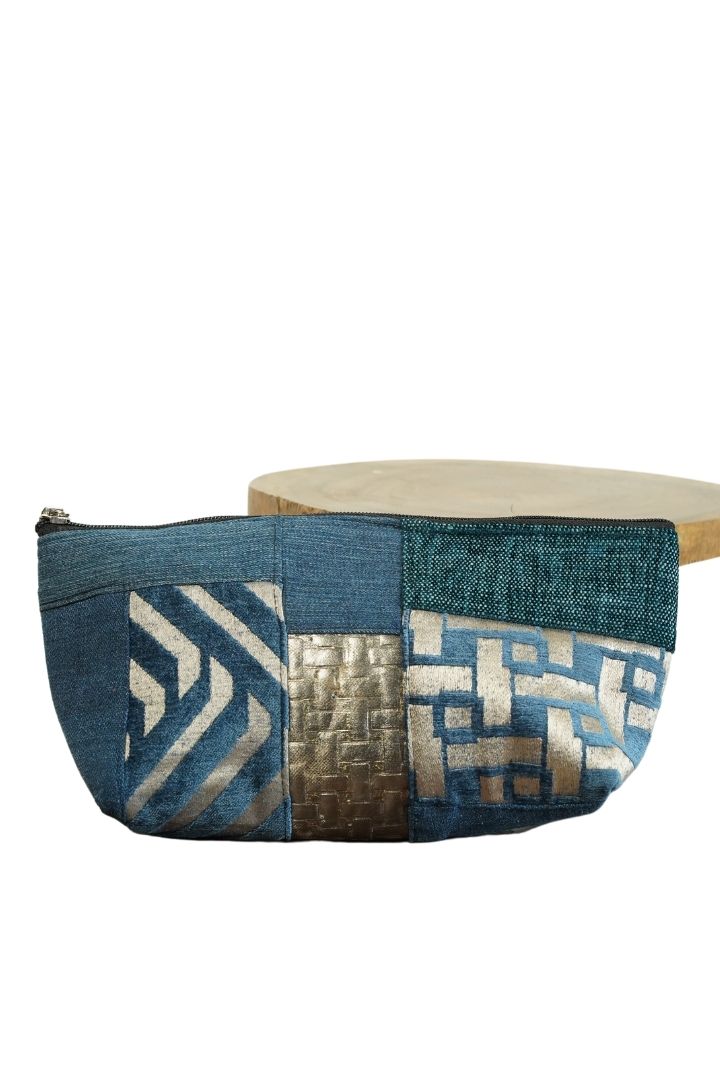 Assorted Denim Utility Pouches by Bunko Junko: Upcycled denim pouches, perfect for organizing small essentials.