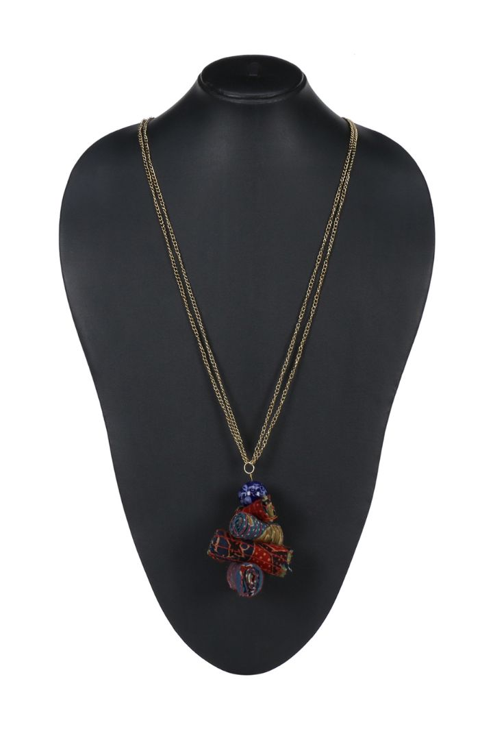 "Boho Bliss Neckpiece: Fashionable and Bohemian Fabric Necklace by BunkoJunko."