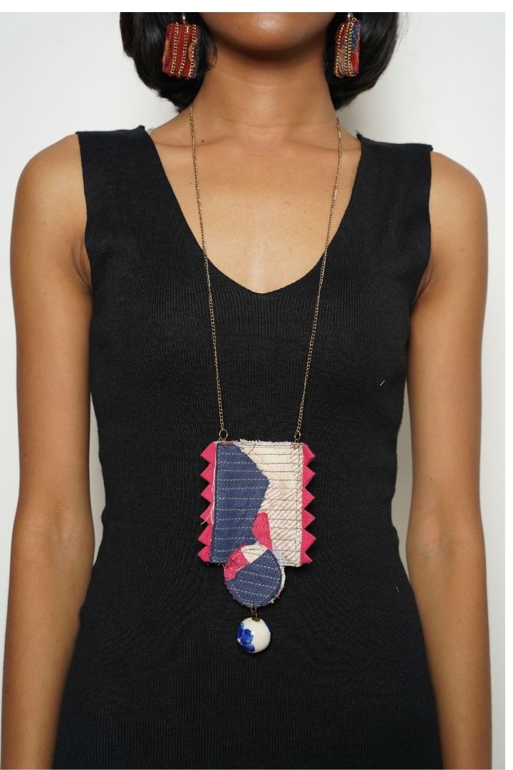 Textile Jewelry by Bunko Junko: Unique, handcrafted jewelry made from upcycled textiles.