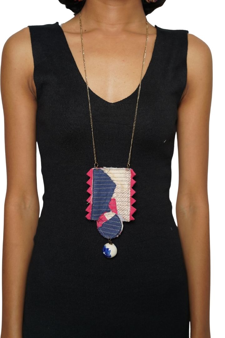 Textile Jewelry by Bunko Junko: Unique, handcrafted jewelry made from upcycled textiles.