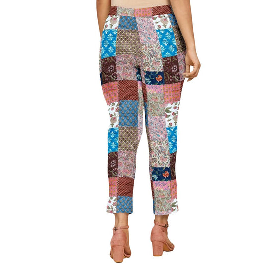 Jaipur-inspired print pants in vibrant colors, offering comfort and style for casual wear.