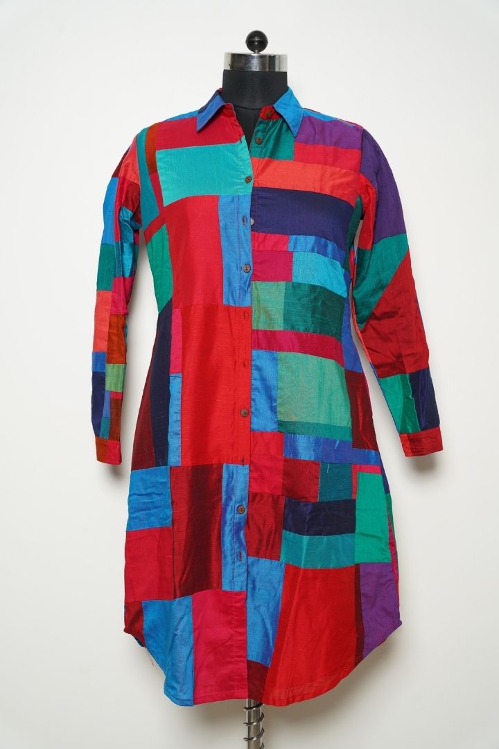 ColorSplash Patchwork Dress by bunko Junko