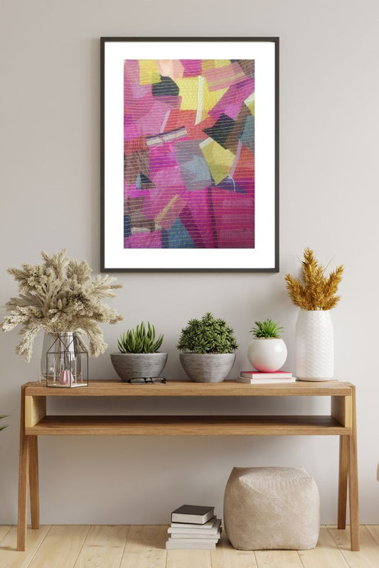 Bunko Junko's Scrap Fusion Wall Frame: Eco-Art Elegance