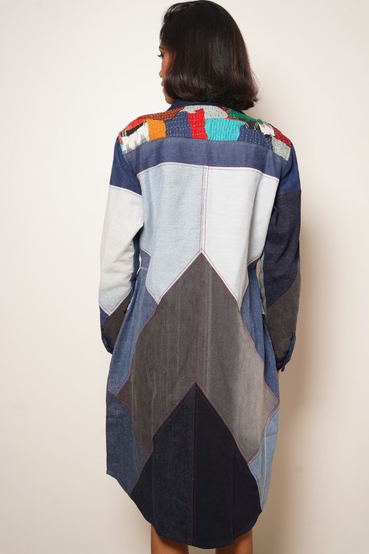 Lay Low Denim Dress and Jacket - Versatile and Sustainable Fashion by Bunko Junko