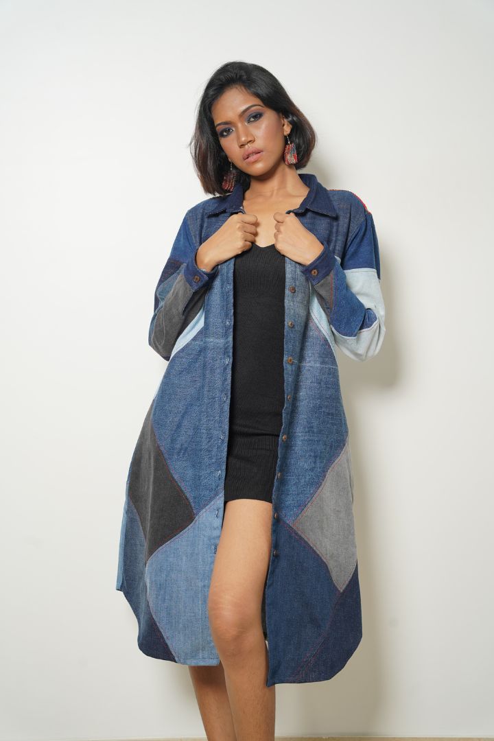 Lay Low Denim Dress and Jacket - Versatile and Sustainable Fashion by Bunko Junko