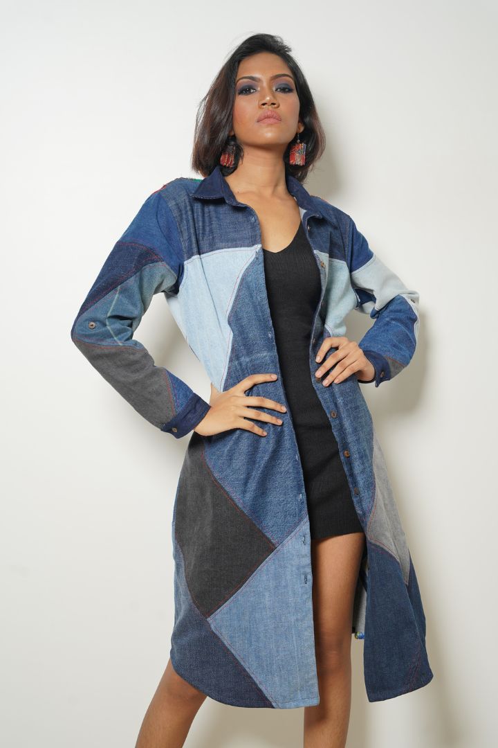 Lay Low Denim Dress and Jacket - Versatile and Sustainable Fashion by Bunko Junko