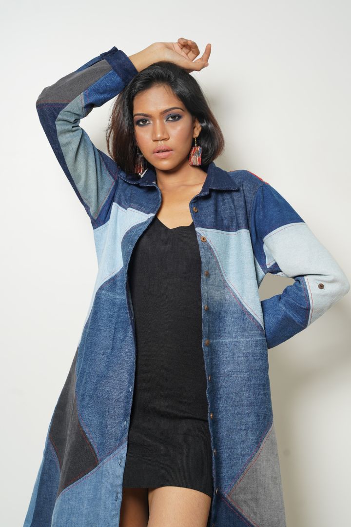 Lay Low Denim Dress and Jacket - Versatile and Sustainable Fashion by Bunko Junko