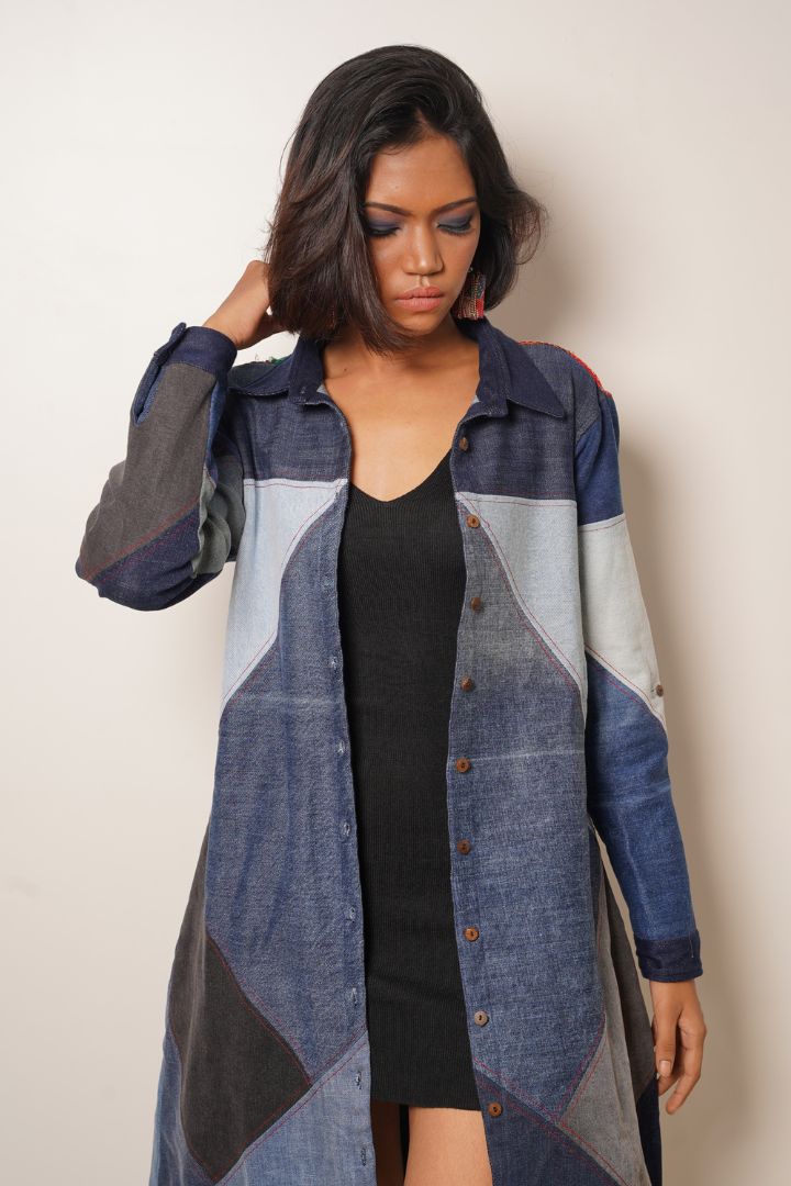 Lay Low Denim Dress and Jacket - Versatile and Sustainable Fashion by Bunko Junko