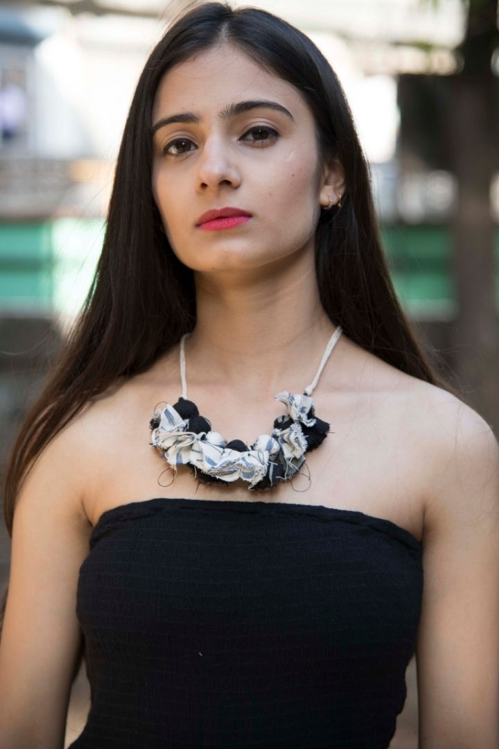 Marble NeckPiece: Unique and Stylish Fabric Necklace by BunkoJunko.