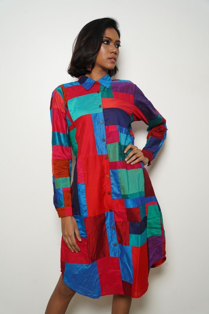 ColorSplash Patchwork Dress by bunko Junko