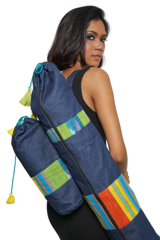 Stylish Denim Yoga Mat Carrier for Comfortable Portability