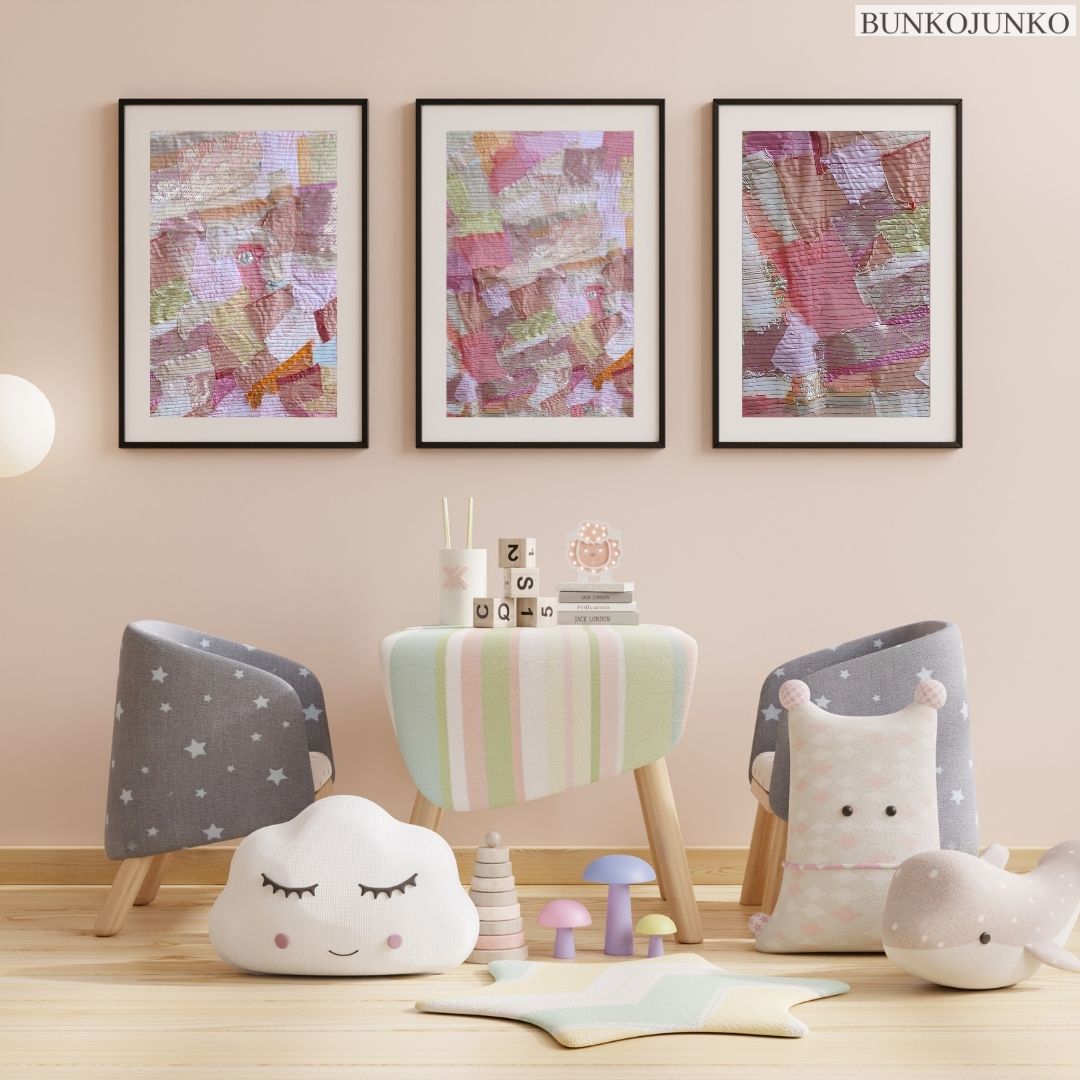 Textile Art Wall Decor by Bunko Junko, offering stylish and sustainable home décor.