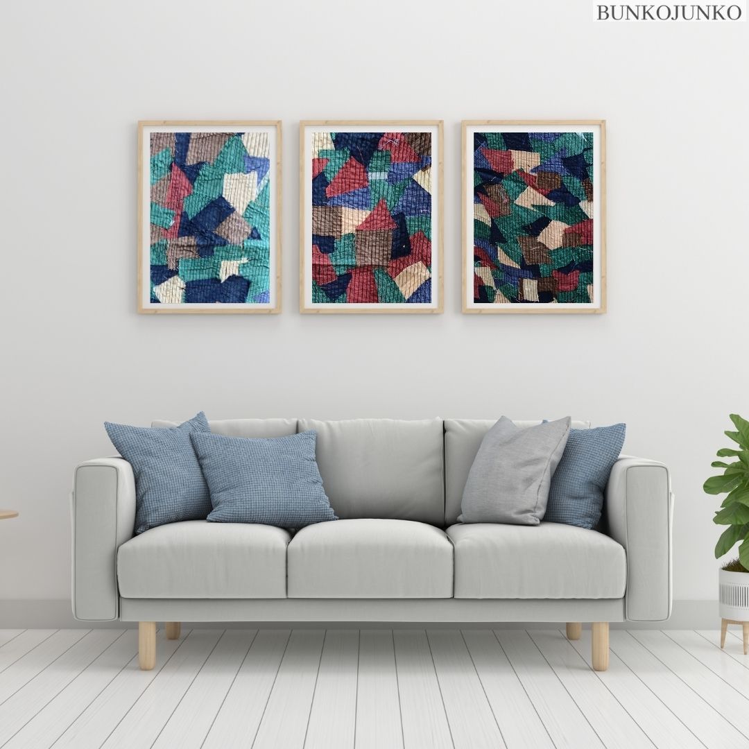 Textile Art Wall Decor by Bunko Junko, offering stylish and sustainable home décor.