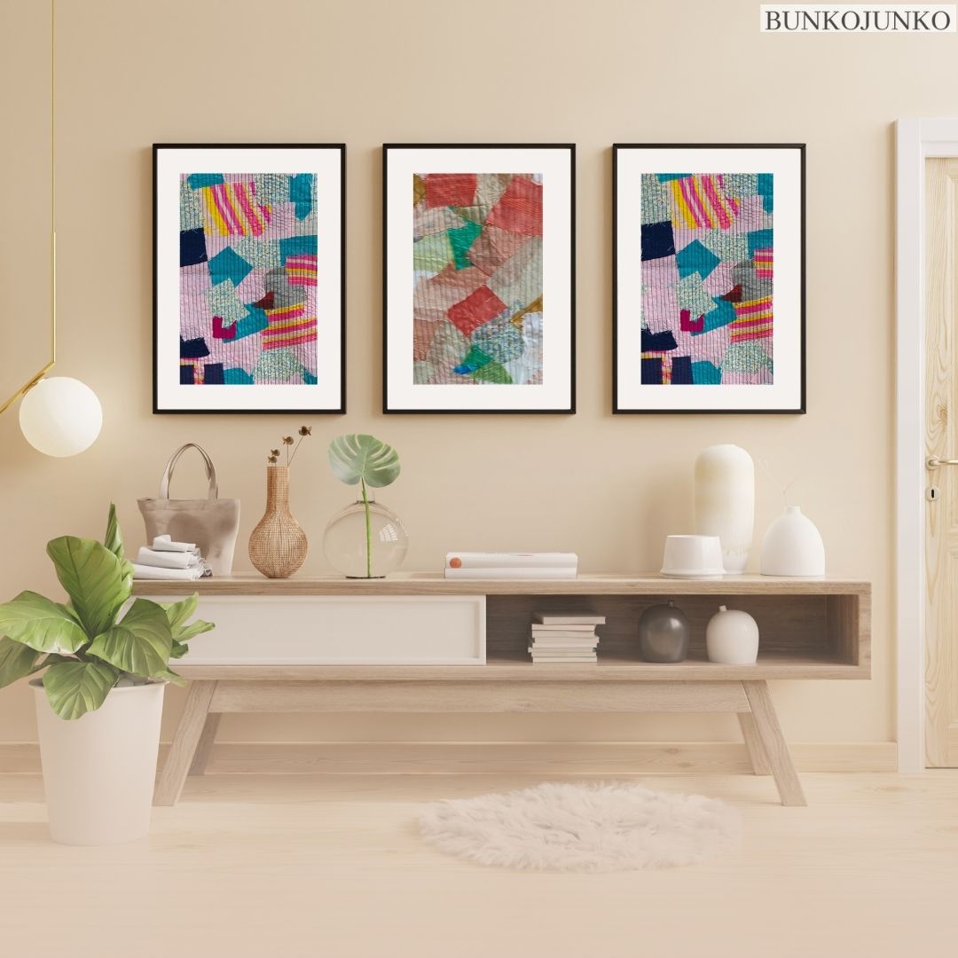 Textile Art Wall Decor by Bunko Junko, offering stylish and sustainable home décor.