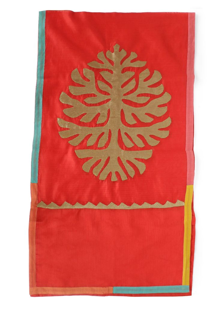 Vibrant Chanderi Stole: Stylish and colorful accessory for women's fashion.