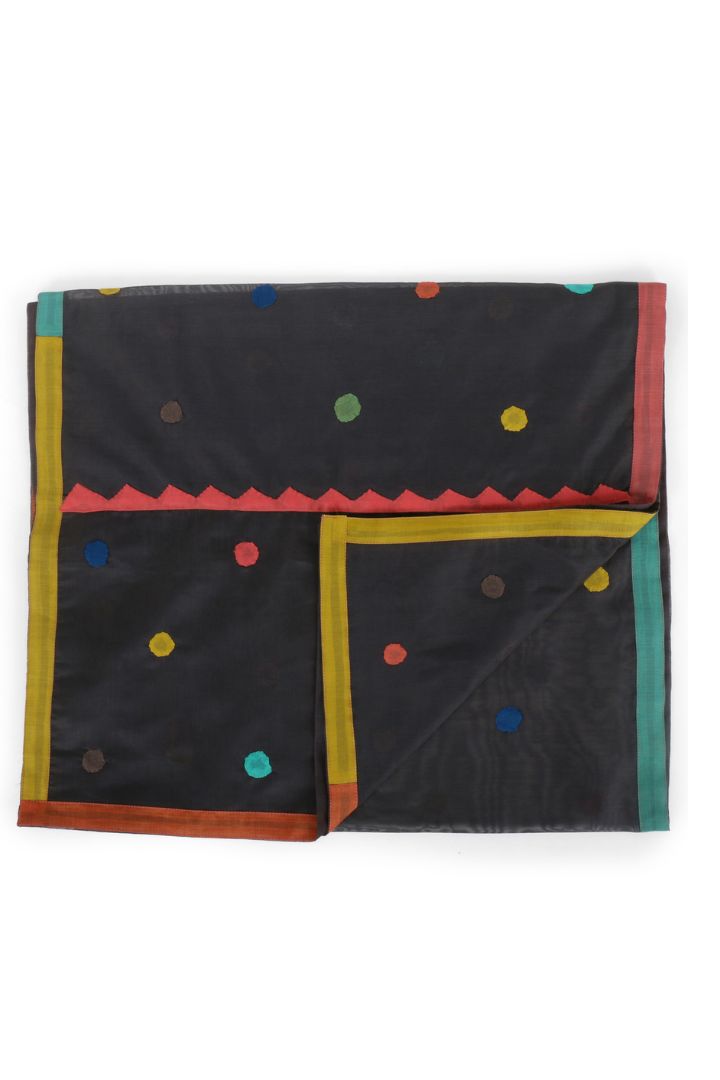 Vibrant Chanderi Stole: Stylish and colorful accessory for women's fashion.