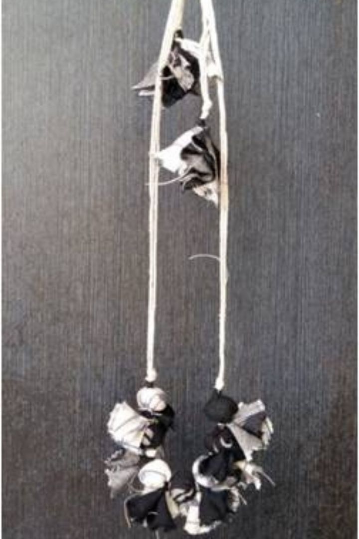 Marble NeckPiece: Unique and Stylish Fabric Necklace by BunkoJunko.