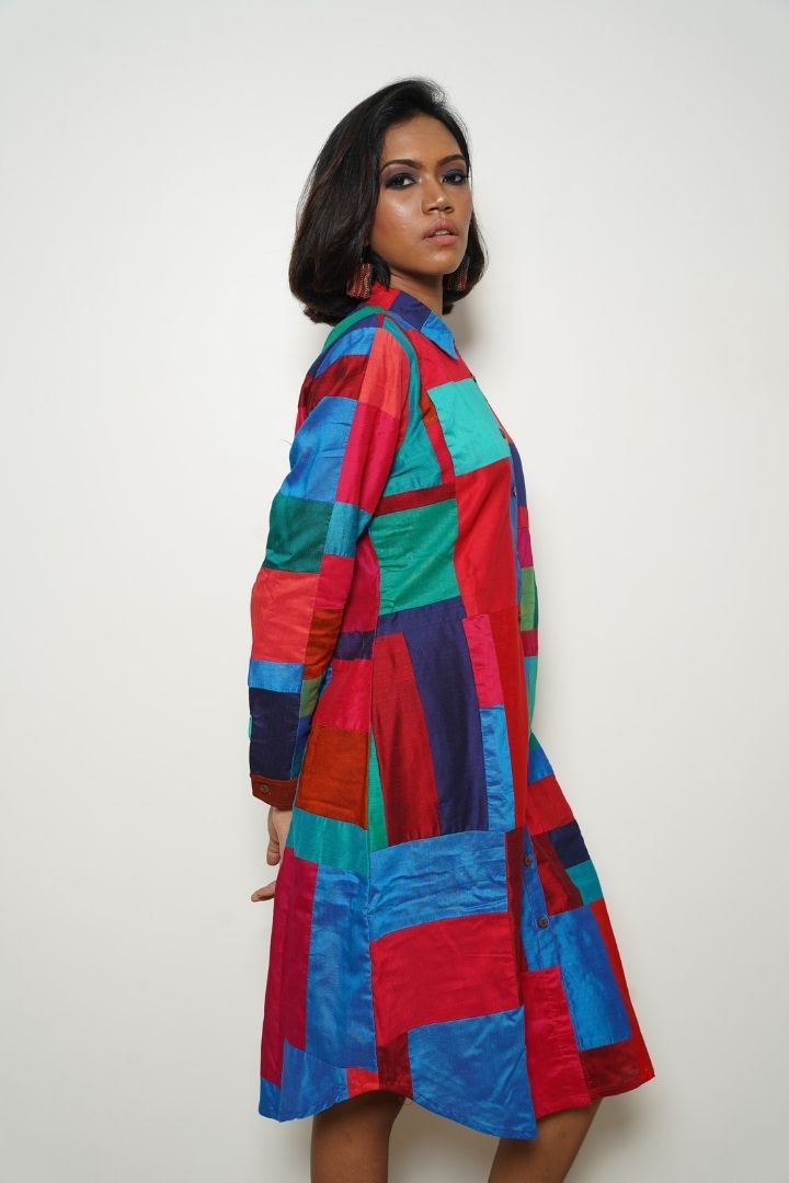ColorSplash Patchwork Dress by bunko Junko