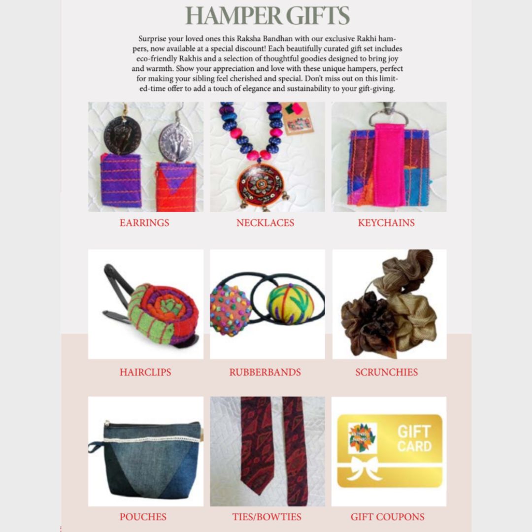 Eco Rakhi Gift Hamper by Bunko Junko: A sustainable gift set featuring eco-friendly rakhis and goodies.