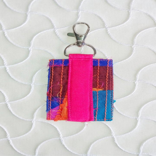 Ki-Ka Keychain - Eco-friendly keychain made from upcycled textile scrap by Bunko Junko.