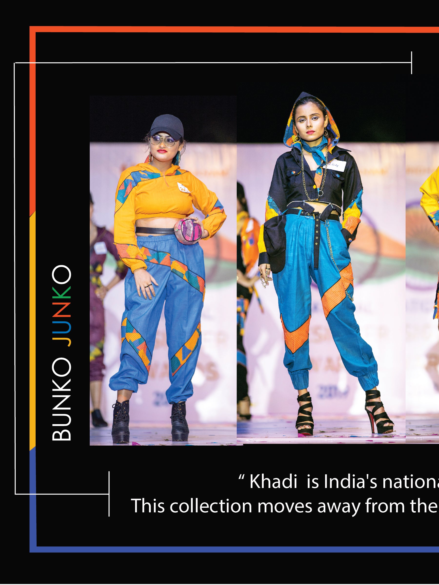 "Khadi Fashion Show - Upcycle Fashion in Goa by BunkoJunko: BunkoJunko's eco-friendly upcycled fashion collection featured in a Khadi fashion show in Goa."