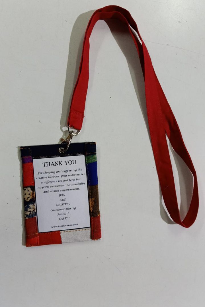 Bunko Junko Eco Lanyard: Sustainable and Stylish lanyard made with textile offcut.