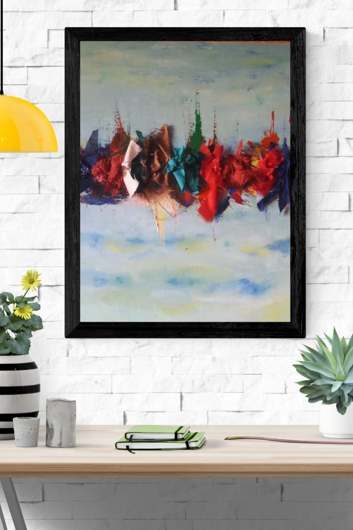 Fabric Scrap Wall Decor: Creative and Sustainable art for stylish home decor.