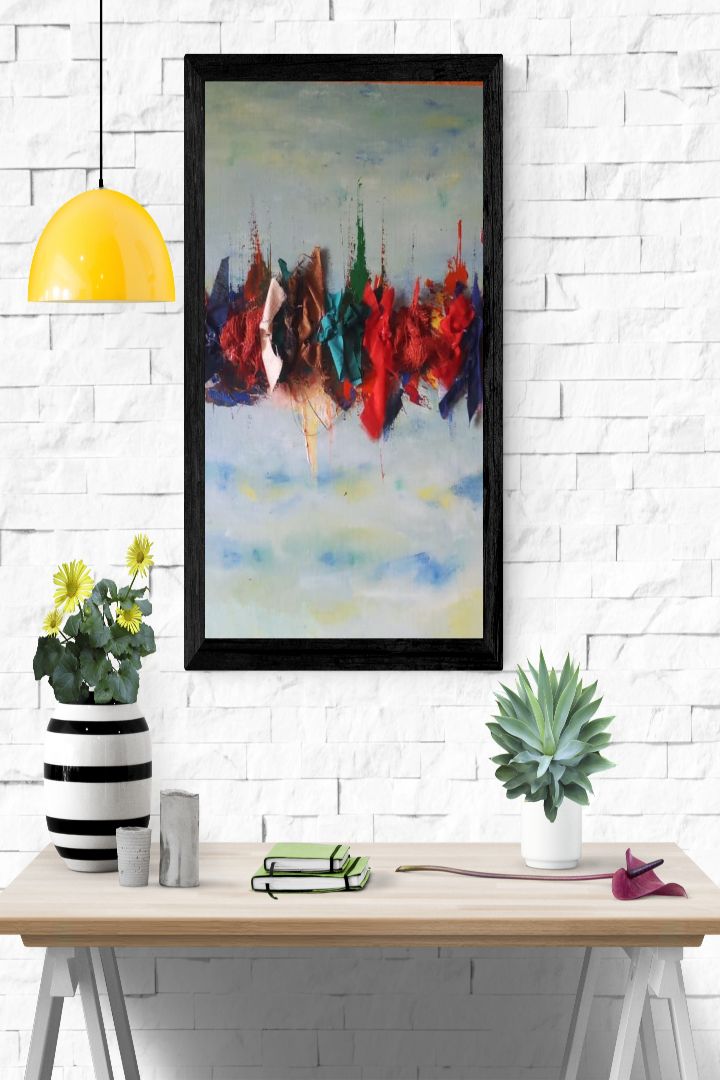 Fabric Scrap Wall Decor: Creative and Sustainable art for stylish home decor.