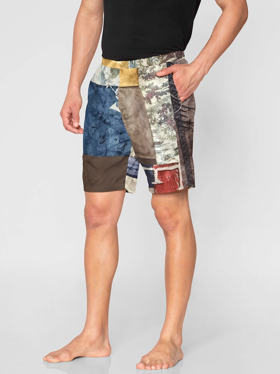 Mid Rise Shorts by Bunko Junko: Stylish, upcycled shorts offering a comfortable fit and casual look.