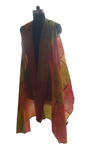 Patchwork Shrug by Bunko Junko: A chic, upcycled shrug with a vibrant patchwork design.