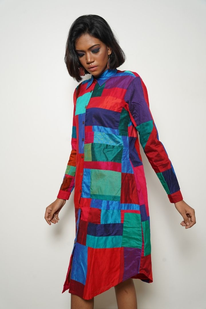 Shop Now: ColorSplash Patchwork Dress | Bunko Junko