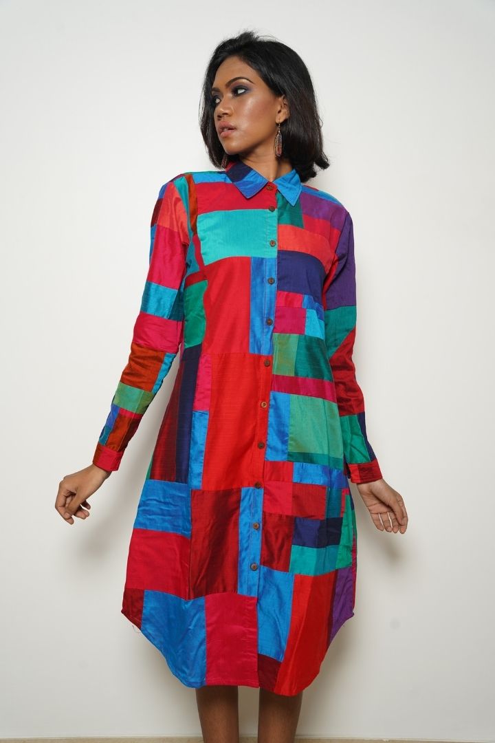 ColorSplash Patchwork Dress by bunko Junko