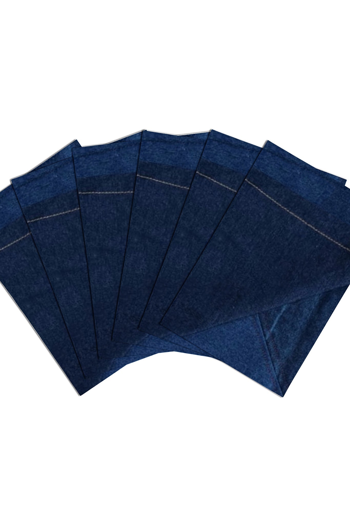 Eco-friendly denim table mats made from upcycled denim, offering a stylish and sustainable touch to your dining setup.