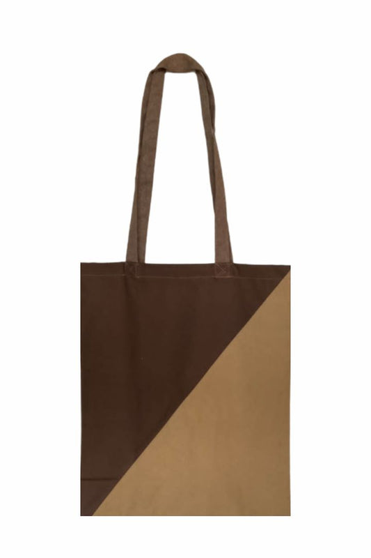 Earthy Chic Tote Bag: Sustainable and Stylish Corporate Gift, crafted from upcycled textile scrap in a rich brown color