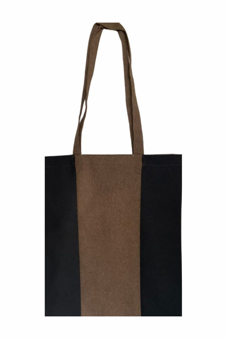 Earthy Chic Tote Bag: Sustainable and Stylish Corporate Gift, crafted from upcycled textile scrap .