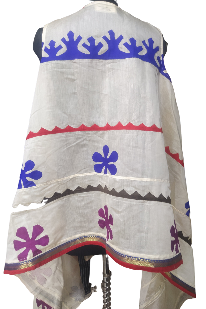 Elegance Enfold Shrug by Bunko Junko: A chic shrug crafted from upcycled fabric, perfect for layering with style.