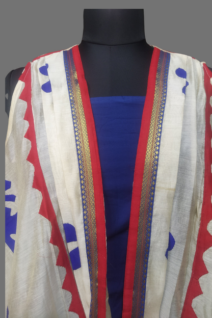 Elegance Enfold Shrug by Bunko Junko: A chic shrug crafted from upcycled fabric, perfect for layering with style.