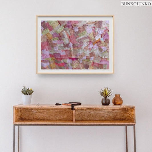 Fabric Twist Wall Decor by Bunko Junko, featuring an artful blend of upcycled textiles.