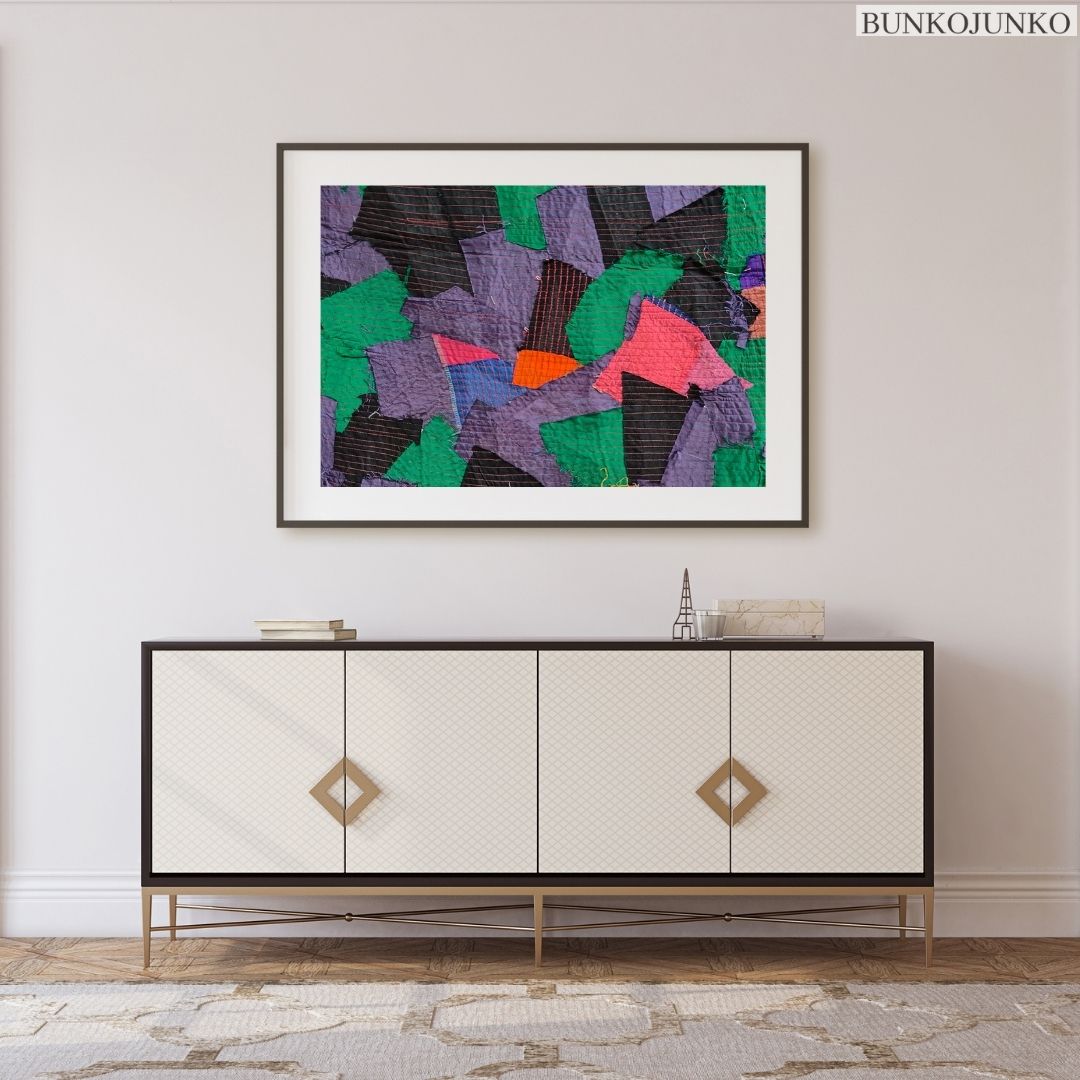 Fabric Twist Wall Decor by Bunko Junko, featuring an artful blend of upcycled textiles.