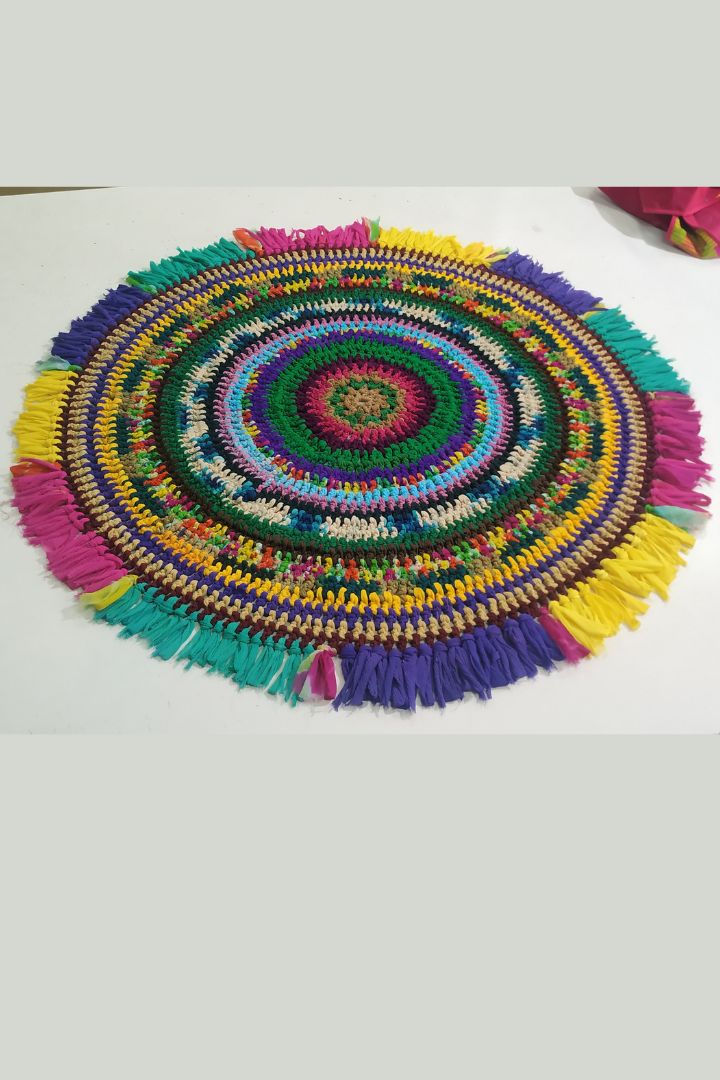 Handwoven Assorted Color Dupatta Stocklot Rug