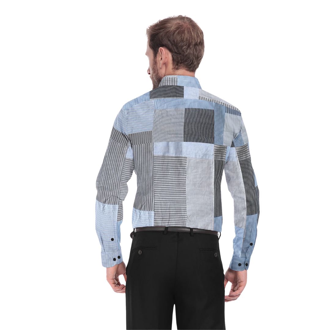 Horizon Blue Blend Shirt in a rich blue, featuring a smooth, versatile fabric.