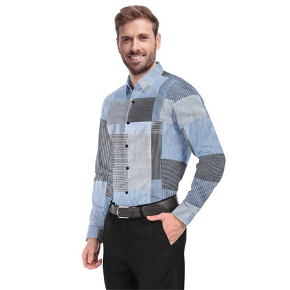 Horizon Blue Blend Shirt in a rich blue, featuring a smooth, versatile fabric.
