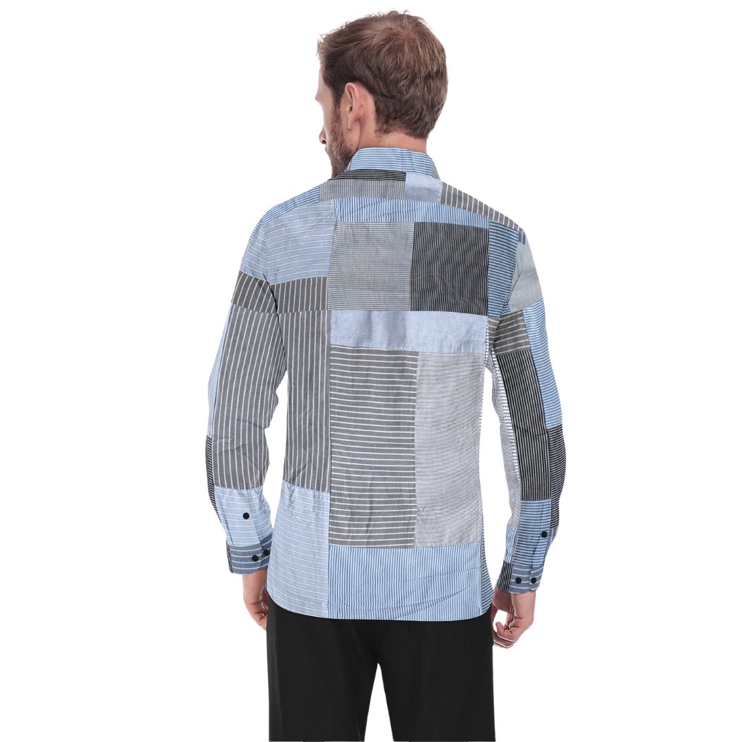 Horizon Blue Blend Shirt in a rich blue, featuring a smooth, versatile fabric.