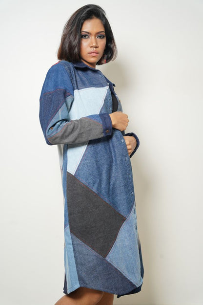 Lay Low Denim Dress and Jacket - Versatile and Sustainable Fashion by Bunko Junko