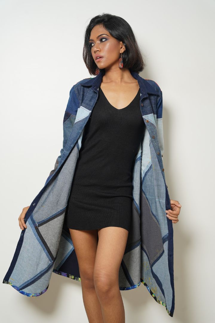 Lay Low Denim Dress and Jacket - Versatile and Sustainable Fashion by Bunko Junko