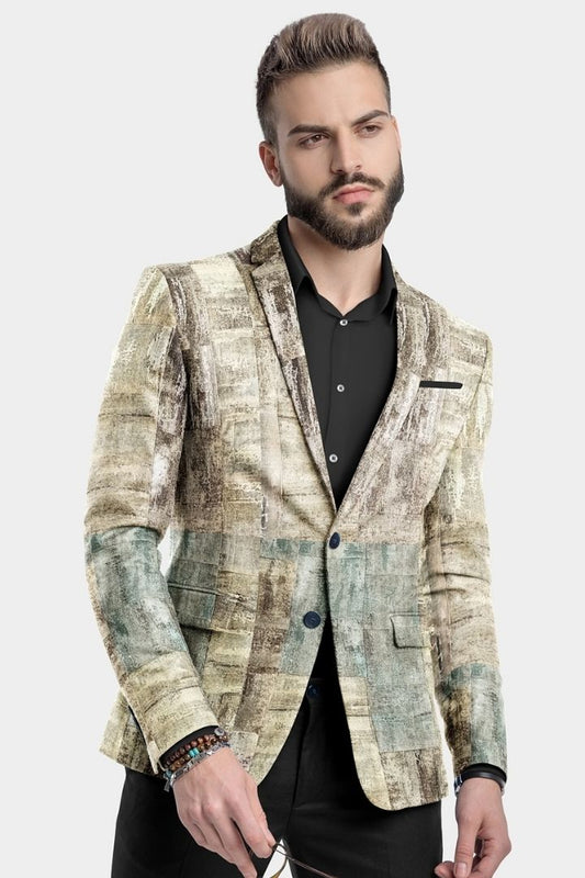 Patched Elegance Long Blazer: Classy and Stylish Smart Casual Fashion by BunkoJunko.