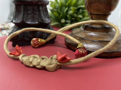 Handcrafted textile Rakhi made from eco-friendly offcuts for Pavitra Tyohar celebration.