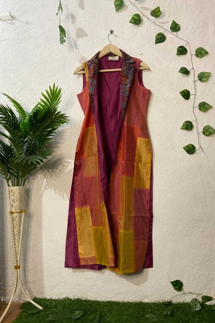 Bunko Junko's Harmony Patched Reversible Jacket: Fashion meets versatility.