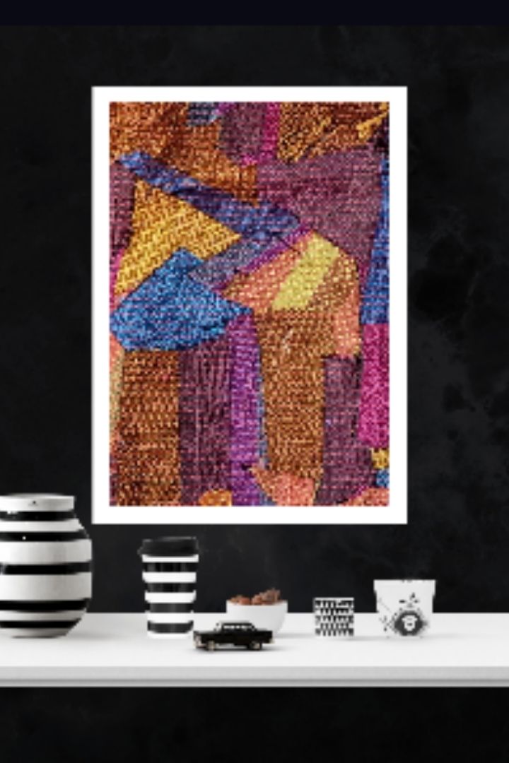 Way Q Fabric Wall Art Décor from khand textile